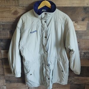 Vintage Columbia Beige Parka Jacket Sz Lg Women